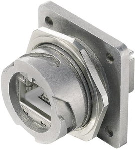 STX V1 RJ45 peremes készlet fém változat, 1 csatlakozóaljzat, beépíthető Pólus: 8P8C STX V1 fém Tele