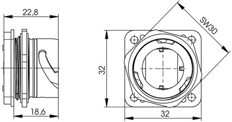 STX V1 RJ45 peremes készlet fém változat, 1 csatlakozóaljzat, beépíthető Pólus: 8P8C STX V1 fém Tele 4. kép