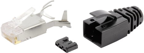 RJ45 moduláris csatlakozó dugó, egyenes, CAT6, 8P8C, BEL Stewart Connectors SS-39200-011