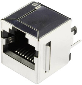 RJ45 beépíthető csatlakozó aljzat, 10P8C, függőleges, BEL Stewart Connectors SS65100-022F