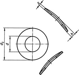 Toolcraft rozsdamentes feszítőalátét M2,5, DIN 137 V2A, 100 db