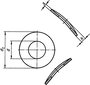 Toolcraft rozsdamentes feszítőalátét M2,5, DIN 137 V2A, 100 db bélyegkép