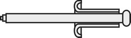 Popszegecs, DIN 7337, 4 x 12 mm, 10 részes