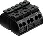 Vázra szerelhető kapocssáv 4 pólus 0,5 - 4 mm² 32A, fekete, WAGO 862-1503 bélyegkép