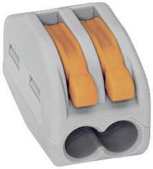 Kezelőnyelves sorkapocs 2 vezetékes, 0,08 - 4 mm² 32A, szürke/narancs, 1 db, WAGO 222-412