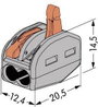 Kezelőnyelves sorkapocs 2 vezetékes, 0,08 - 4 mm² 32A, szürke/narancs, 1 db, WAGO 222-412 2. bélyegkép