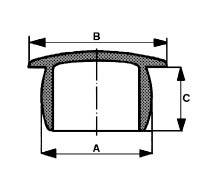 PB Fastener Tömítődugó / lyukelzáró dugó Natúr (A x B x C) mm 6 x 11 x 6 2. kép
