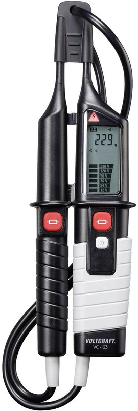 Kétpólusú feszültségvizsgáló, LED-es és háttérvilágításos LCD kijelzővel 12 - 690V AC/DC Voltcraft V