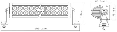 Munkafényszóró LED munka fényszóró 120 W 12 V, 24 V (Sz x Ma x Mé) 610 x 115 x 85 mm 7800 lm 5. kép