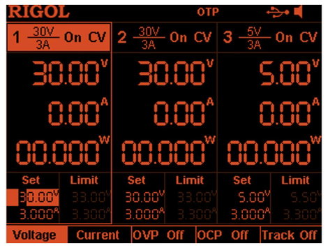 Szabályozható labortápegység 3x 0 - 30 V 0 - 3 A 195 W, Rigol DP832 6. kép