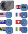 Konnektor átalakító adapter készlet, 7 adapterrel, fekete/kék, Brennenstuhl 1508160 bélyegkép