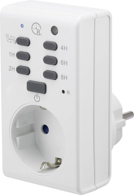Digitális napi kapcsolóóra dugaljjal, visszaszámláló funkcióval, 1800 W, IP20, Renkforce 1289333