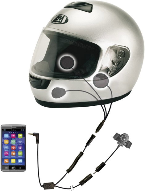 Albrecht SHS 300i motoros sisakba való sztereo headset 41935