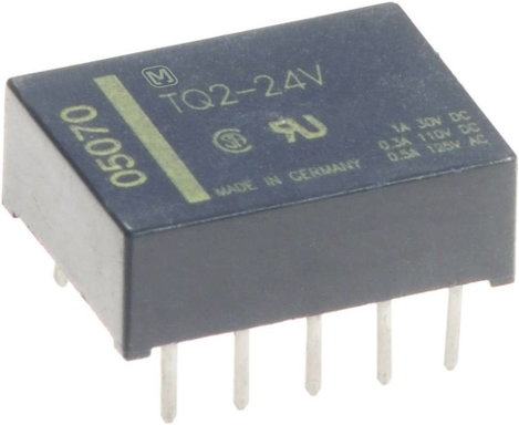 Jel relé, TQ Panasonic TQ2-L2-12V 12 V/DC 2 váltó 2 A 220 V/DC, 125 V/AC