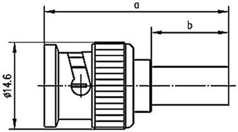 BNC csatlakozó Dugó, egyenes 50 Ω Telegärtner J01000A0049 1 db 2. kép