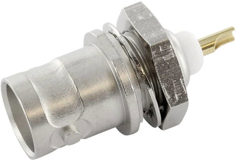 BNC csatlakozó Alj, beépíthető, függőleges 50 Ω Telegärtner J01001A1219 1 db