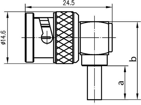 BNC csatlakozó Dugó, hajlított 75 Ω Telegärtner J01002A0029 1 db 2. kép