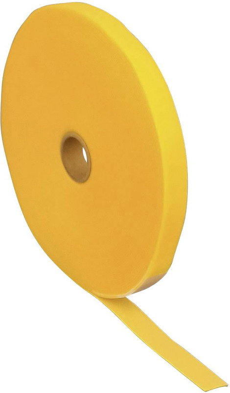 Fastech Tépőzár szalag tekercs ETN 25 m (H x Sz) 25000 mm x 10 mm Sárga Tartalom 25 m