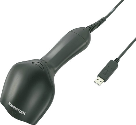 1D USB-s kézi vonalkód olvasó szkenner CCD Manhattan 460835 2. kép