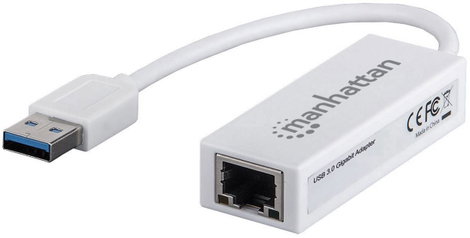 USB-s Ethernet hálózati adapter 1000 Mbit/s Manhattan Gigabit Ethernet Adapter USB 3.0