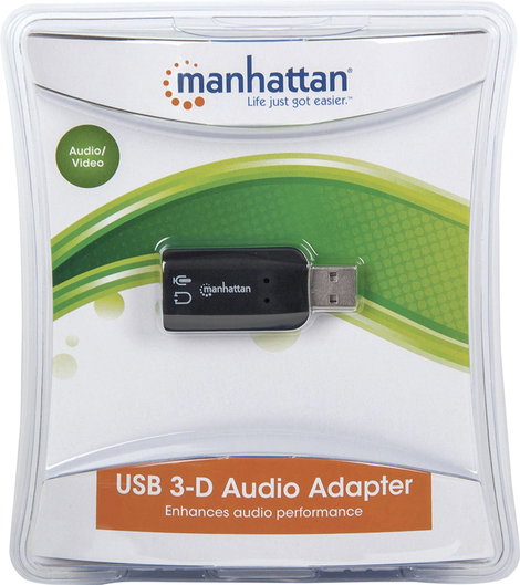 USB-s külső hangkártya Hi-Speed USB 3D Manhattan Sound Adapter 150859 3. kép