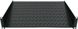 19&quot -os rackszekrénybe szerelhető polc, előlapi szereléshez, 150 mm mély, fekete, Intellinet 712