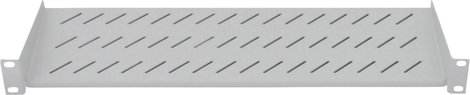 19" -os rackszekrénybe szerelhető polc, előlapi szereléshez, 150 mm mély, szürke, 1 ME, Intellin