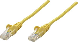 RJ45-ös patch kábel, hálózati LAN kábel CAT 5e U/UTP [1x RJ45 dugó - 1x RJ45 dugó] 1 m Sárga Intelli