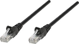 RJ45-ös patch kábel, hálózati LAN kábel CAT 5e U/UTP [1x RJ45 dugó - 1x RJ45 dugó] 3 m Fekete Intell