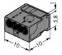 Mikró vezetékösszekötő 4 vezetékes, 0,6 - 0,8 mm² 6A, sötétszürke, 1 db, WAGO 243-204 4. bélyegkép