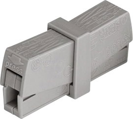 Lámpa vezetékösszekötő 2 vezetékes, 0,5 - 2,5 mm² 16A, szürke, 1 db, WAGO 224-201
