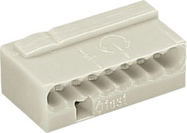 Mikró vezetékösszekötő 8 vezetékes, 0,6 - 0,8 mm² 6A, szürke, 1 db, WAGO 243-308