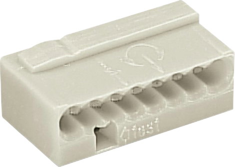 Mikró vezetékösszekötő 8 vezetékes, 0,6 - 0,8 mm² 6A, szürke, 1 db, WAGO 243-308