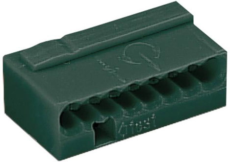 Mikró vezetékösszekötő 8 vezetékes, 0,6 - 0,8 mm² 6A, sötétszürke, 1 db, WAGO 243-208