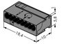 Mikró vezetékösszekötő 8 vezetékes, 0,6 - 0,8 mm² 6A, sötétszürke, 1 db, WAGO 243-208 2. bélyegkép