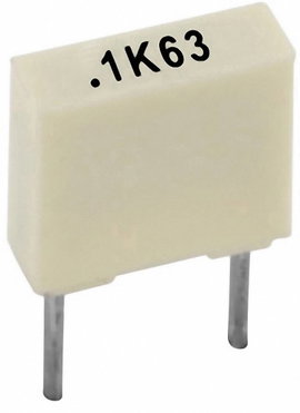 Poliészter kondenzátor, radiális 22 nF 100 V 10 % 5 mm, 7,2 x 2,5 x 6,5 Kemet R82EC2220AA50K