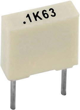 Poliészter kondenzátor, radiális 47 nF 100 V 10 % 5 mm, 7,2 x 2,5 x 6,5 Kemet R82EC2470AA60K