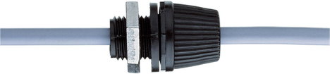 Csavaros kábelátvezető, M10, fekete, Donau Elektronik 527190