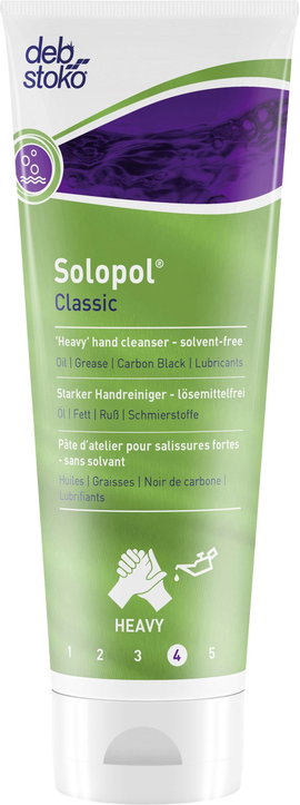 Dióhéj liszt szemcsés kéztisztító paszta, nagyon erős szennyeződésekhez 250ml Stoko Solopol® Classic