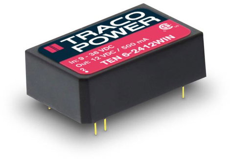 DC-DC konverter 24 V/DC 24 V/DC 250 mA 6 W, kimenetek: 1 TracoPower