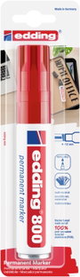 Edding 800 4-800-1-1002 Permanent marker Piros Vízálló: Igen bélyegkép