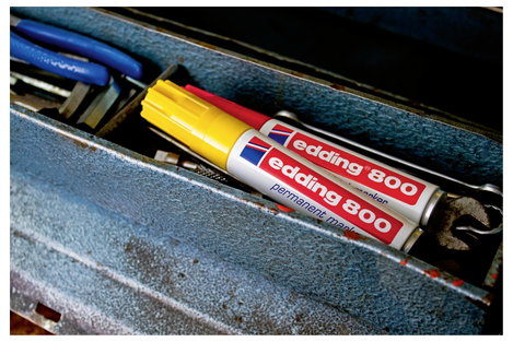 Edding 800 4-800-1-1002 Permanent marker Piros Vízálló: Igen 6. kép