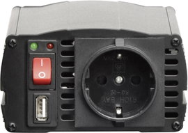 Szinuszos inverter 300 W 24 V/DC USB, Voltcraft MSW 300-24-G