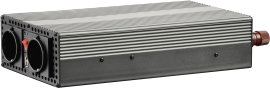 Inverter 1200 W 12 V/DC USB, csavaros csipeszek, Voltcraft MSW 1200-12-G