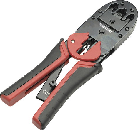 Moduláris krimpelőfogó RJ45, RJ12, RJ11, CAT 3, 4, 5, 5e, 6, 6A, 7, Intellinet 211048 2. kép