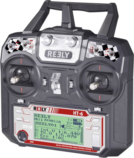 Kézi távirányító, 2,4 GHz, 6 csatorna, Reely HT-6