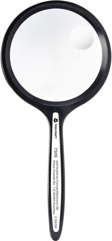 Kézi nagyító 2,5/5-szörös nagyítással 50 mm, Toolcraft