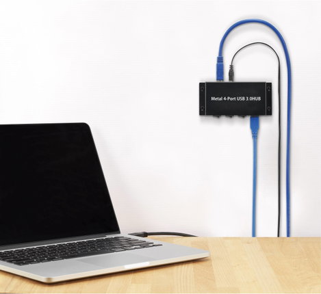 4 portos USB 3.0 hub, kapcsolható USB elosztó 5V/3A Renkforce 1318454 2. kép