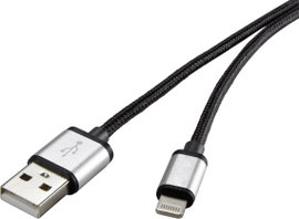 Apple töltőkábel iPhone iPad iPod adatkábel [1x USB dugó A - 1x Apple Lightning csatlakozó] 0.5m Ren