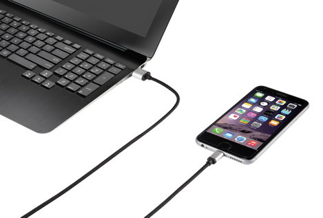 Apple töltőkábel iPhone iPad iPod adatkábel [1x USB dugó A - 1x Apple Lightning csatlakozó] 0.5m Ren 2. kép